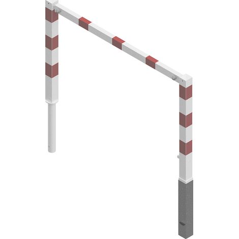 Schake, Barrière pivotante, avec barre supérieure, blanc avec