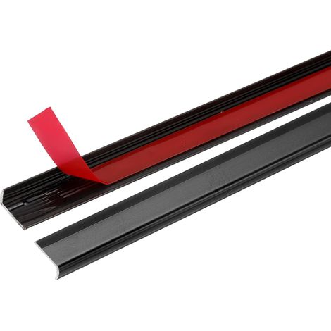 20pcs Profilé Pour Bordure De Carrelage 12" x 0.4" Adhésif Et Autocollant Profilé Pour Dosseret Angle Extérieur En Forme De L En Alliage D'aluminium Pour Cuisine, Noir Mat (1/5)