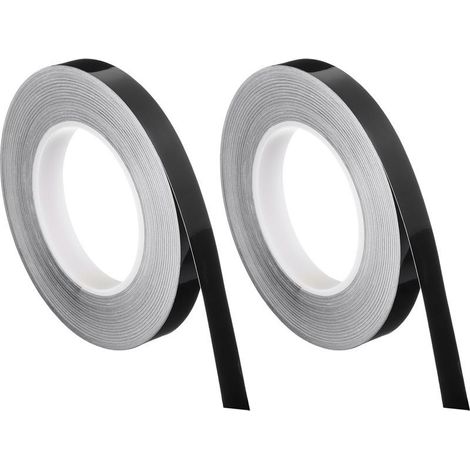 Lot de 2 rouleaux de film autocollant pour carrelage de cuisine noir, 1,5 cm x 50 m, bande d'étanchéité imperméable pour mur de cuisine