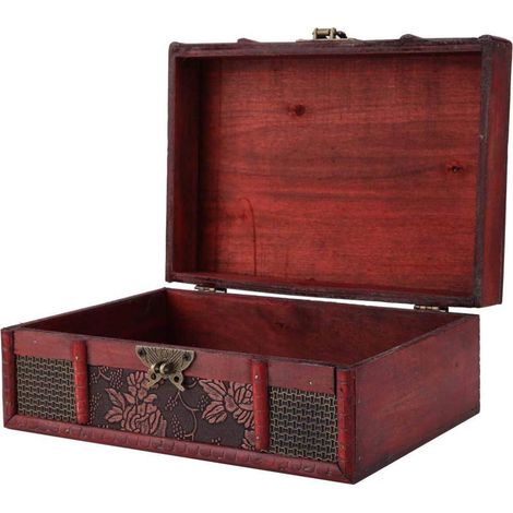 Boîte en Bois Vintage, boîte à Bijoux en Bois, boîte à Bijoux pour Bureau à Domicile et Table de Bureau(Grape) (1/5)