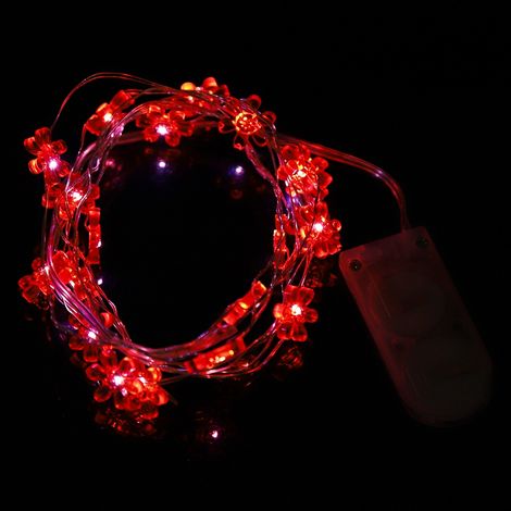 m lange, batteriebetriebene Lichterkette mit 20 LEDs aus Kupferdraht für Weihnachts- und Hochzeitsdekoration (Kaltweiß) (1/5)
