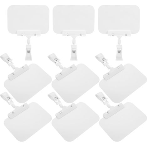 TOYANDONA 10 Piezas Soportes para Carteles con Clip Pvc Blanco (1/5)