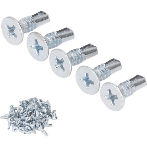 Vis autoperceuses 4.8x16mm, acier galvanisé anti-corrosion pour fixations plaques (1/5)