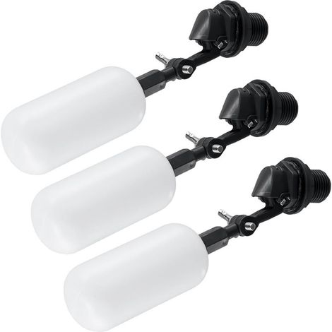 3 Pièces Robinet flotteur 1/2", vanne de contrôle automatique du niveau d'eau réglable pour réservoirs, étangs et systèmes hydroponiques (1/5)