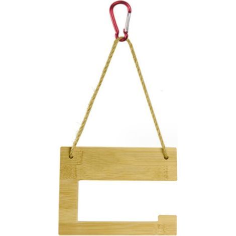 Equipado con un soporte de bambú, un portarrollos de papel higiénico y una bolsa de camping para exteriores. (1/4)