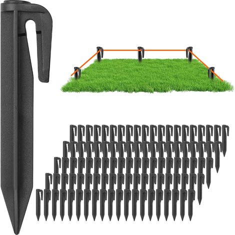 100 Piquets Fixation pour Câbles Périphériques - Piquets de Fixation pour Câbles Périphériques de Tondeuse, Accessoires pour Tondeuses à Gazon Installation Rapide Solide et Durable (1/5)