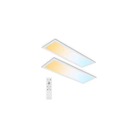 Plafonnier LED plat – Lot 2 pièces – 24W – 58x20 cm – Gradation – 3000K-6500K – Salon/étude