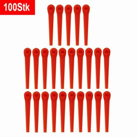 100 lames de rechange en plastique pour coupe-bordures Gardena Easycut Li-18/23r (100 pièces) -zz (1/4)