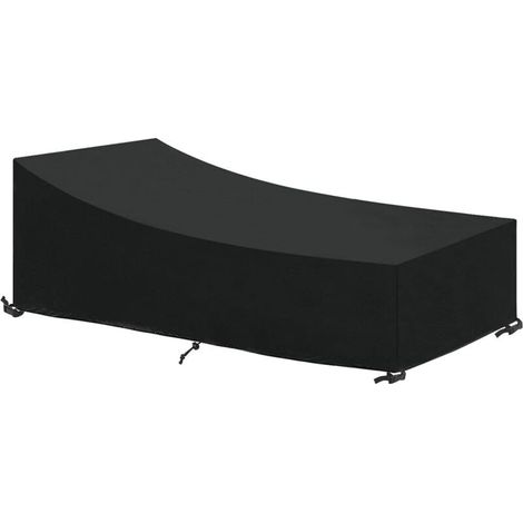 Housse de Protection pour Chaise Longue de Jardin 210x75x40/80cm - Housse Transat Imperméable, Coupe-Vent et indéchirable - pour l'extérieur (1/5)