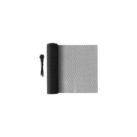 Clôture en Maille Plastique Noir, 5 m x 40 cm, Filet Polyvalent pour Protection des Arbres, Barrière pour Chats, Chiens, Lapins et Plantes