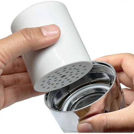 Lot de 4 cartouches de rechange pour filtre de douche à 15 étapes, adaptées aux filtres de douche pour eau dure, U (1/4)