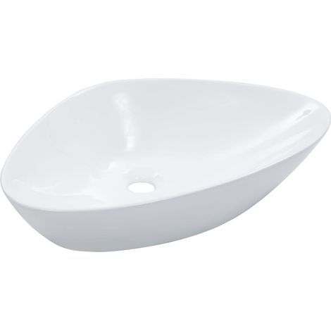 vidaXL Wash Basin 58,5x39x14 cm Ceramic White