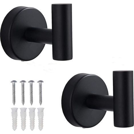 Handtuchhaken, Badezimmerhaken aus Edelstahl SUS 304, robuste Wandhaken für Bademäntel, Handtuchhaken, 2er-Pack (1/5)