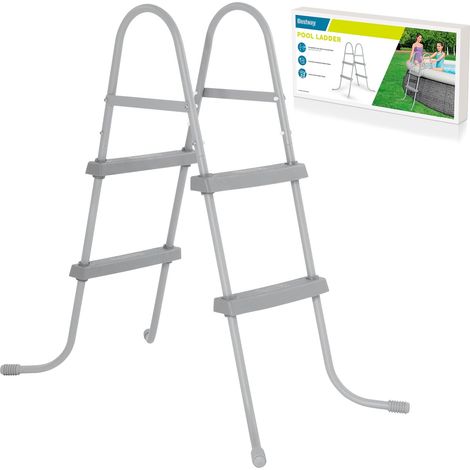 Escalera metálica para piscinas 84 cm Bestway 58430