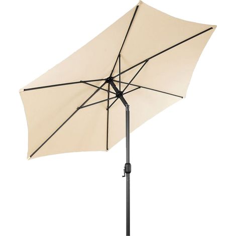 Linder Exclusiv Knick Sonnenschirm, Gartenschirm 250 cm Beige