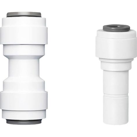 raccordo per filtro dell'acqua, giunto per tubo da 3/8", inserto rigido da 3/8" a connettore per filtro dell'acqua da 1/4".