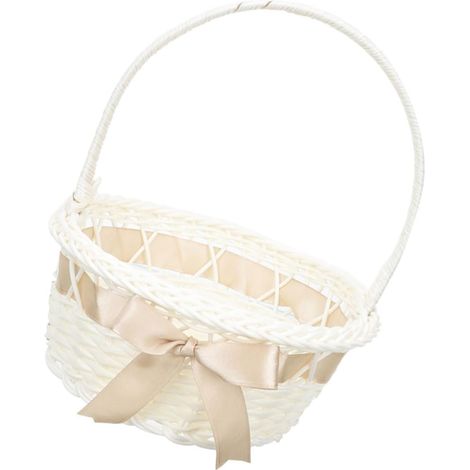 Basket with Handle for Flower Girl Multipurpose Decorative