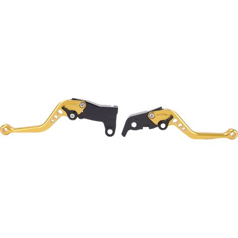 1 paire de leviers d'embrayage de frein de moto en alliage d'aluminium court et jeu de leviers de remplacement pour Indian FTR1200 S Carbon 2019-2025 or (1/5)