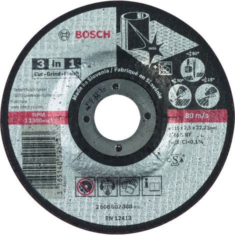Disco de corte Bosch 2 608 602 388 gris 115 mm
