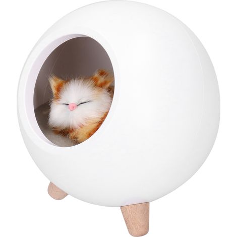 Niedliche, nischenförmige, wiederaufladbare LED-Nachttischlampe mit Touch-Dimmfunktion, geeignet für Babys und Kinder, Dekoration und Geschenk. (1/5)