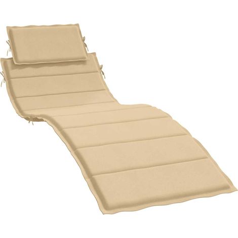 Maison Exclusive - Coussin de chaise longue beige mélangé 186x58x4 cm tissu (1/5)