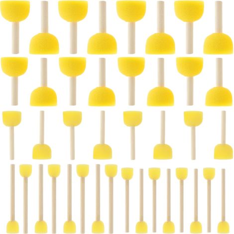 Lot de 40 pinceaux ronds en mousse, 4 tailles (1/5)