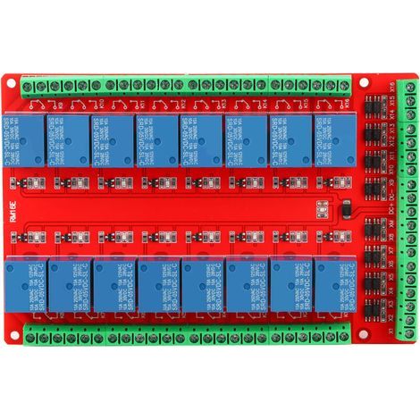 Schnittstellenplatine für 16-Kanal-Relaismodule mit isolierter Schaltung, High/Low-Pegel-Triggerung (DC 5V) (1/5)