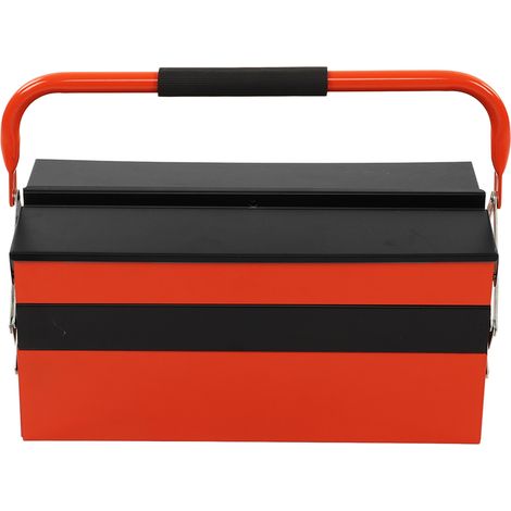 Coffre à outils 5 plateaux métal pliable multifonction 3 niveaux portable cantilever rangement pratique (1/5)