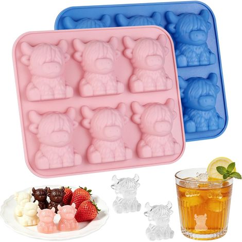 Bac Glaçons Silicone Moule 6 Compartiments Empilable Réutilisable pour Whisky Cocktails Boissons (1/5)