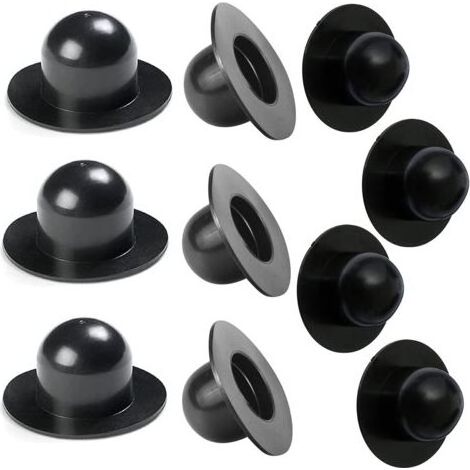 10 bouchons de piscine Intex, bouchons de fond de rechange pour pompes de filtration de piscine, compatibles avec les piscines Intex (noirs) (1/5)