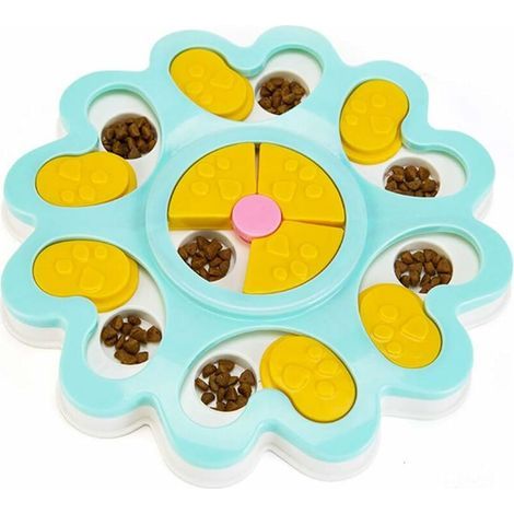 Rompecabezas de comida para perros, comedero automático con freno, juguete de entrenamiento de inteligencia para perros, comedero con superficie antideslizante (1/5)