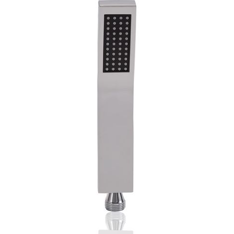 Pommeau de douche à main en laiton Pommeau Douche Anti Calcaire Économe en eau - Haute pressionstyle L argenté, finition chromée (1/5)