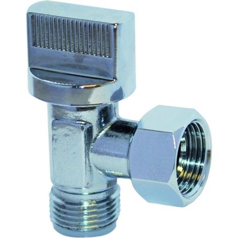 Robinet d'arrêt d'eau chaude et froide à trois voies, vanne d'arrêt d'eau chaude et froide, vanne d'arrêt d'eau à une entrée et deux sorties, convient aux toilettes et aux chauffe-eau. (1 pièce)