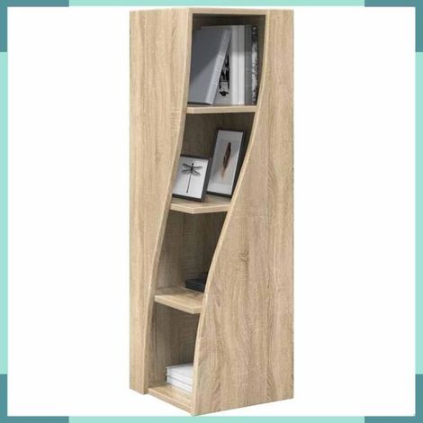 889857 Meuble d'angle Chêne Sonoma 32x32x102cm Bois d'ingénierie (1/5)
