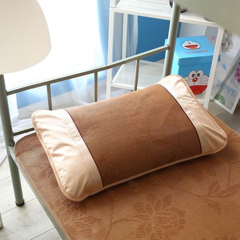 Matelas rafraîchissants, tapis en rotin, tapis en bambou, taies d'oreiller, tapis pour bébés, tapis pour étudiants, linge de lit imprimé pour l'été. (1/5)