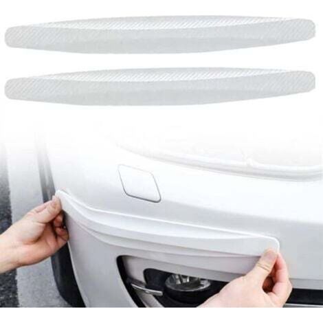 Deux bandes de caoutchouc pour pare-chocs de voiture, protection de pare-chocs, caoutchouc anti-collision (blanc)