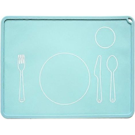Set de table en silicone pour enfants, antidérapant et résistant à la chaleur, de qualité alimentaire, idéal pour les repas des enfants et comme cadeau. (1/5)