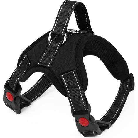 Harnais pour Chien avec poignée, Facile à contrôler, Sangle de Poitrine réglable, avec Poignée Contrôle,Respirant,Durable (1/5)