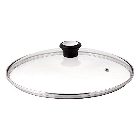 Tefal 28097512 Coperchio, Vetro Temperato/Acciaio Inossidabile, Transparente, 24 cm (1/4)