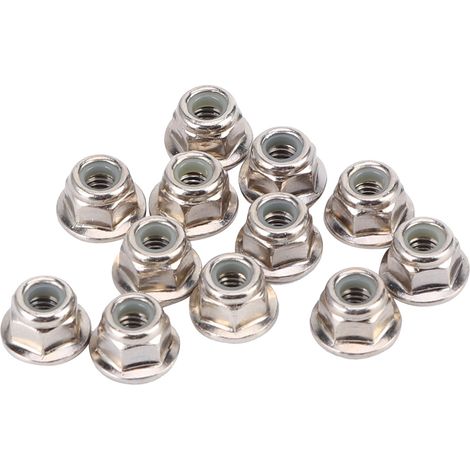 12 Écrous de Roue Antivol 4mm pour Modèles RC 1/10 Axial, Traxxas TRX4/6, SCX10 (Argent)