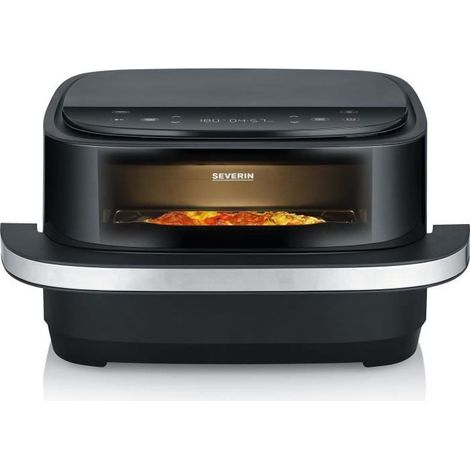 Four a pizza / friteuse a air chaud - SEVERIN - FR2464 - 2100 W - 4 L - Thermostat réglable - 10 programmes - Noir (1/5)