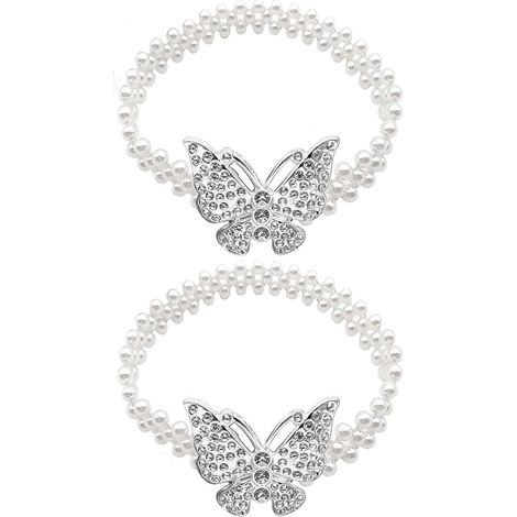 Lot de 2 Embrasses pour rideaux, Cordon élastique ajustable, Installation sans perçage, Crochet métallique, Pour salon chambre (1/5)