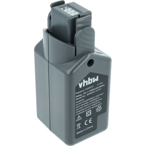 vhbw Akku Ersatz für Wolf Garten 7420072, 7420090, Li-Ion Power-Pack 3 für Rasentrimmer Elektrosense (2000mAh, 18V, Li-Ion)