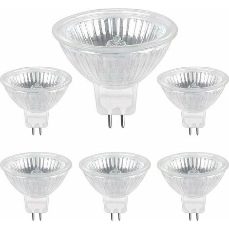 Halogen Bulb Pack of 6 GU5.3 35W 12V, 400lm Warm White 2700K Dimmable, MR16 Halogen Spot Bulb (1/5)