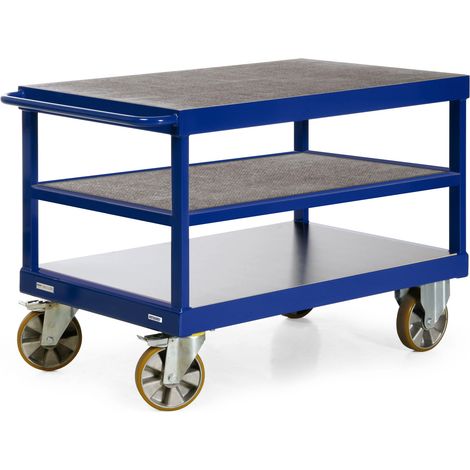 Bako Logistiksysteme Tischwagen R2200 mit 3 Ladeflächen und Schiebegriff 2200kg Tragkraft 1200x800mm