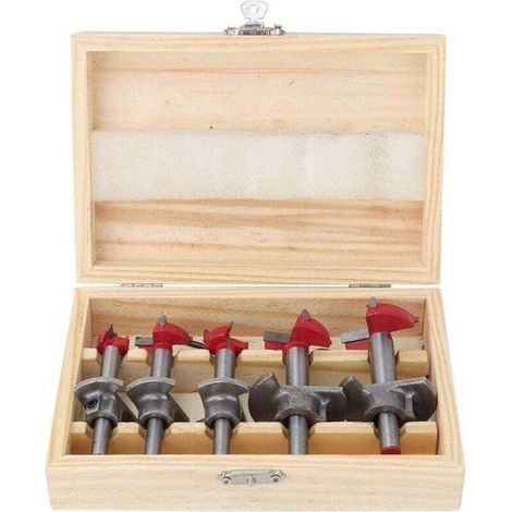 Holzbohrer, Φ 15 mm 20 mm 25 mm 30 mm 35 mm Hartmetall-Holzfräser, Lochschneider für Schrankscharniere und Türschloss mit Lochtiefeneinstellung (10–40 mm) (1/4)