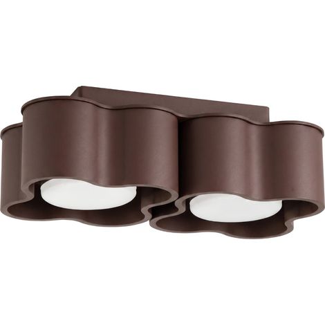 Lámpara de techo OVIO 2 marrón aluminio 2xGx53 Sollux (1/5)