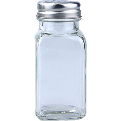 Bouteille à épices en verre pour barbecue de cuisine, bouteille à épices résistante à l'humidité (carrée)