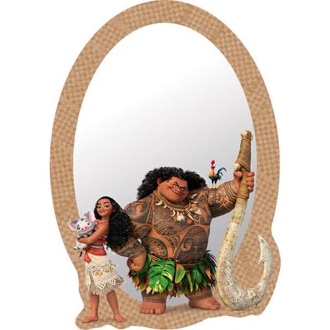 Miroir mural Disney Vaiana 15x21.5 cm – Feuilles d'acrylique – Fixations adhésives incluses – Décoration chambre enfant – Ag Art (1/3)