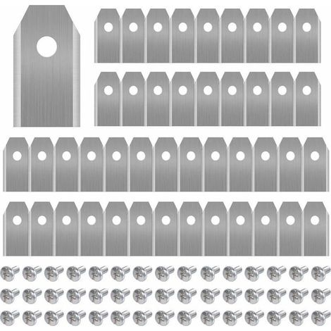 45 lames en titane pour toutes les tondeuses robotisées Husqvarn/Automower/Yardforce/Gardena (3g-0,75 mm) avec 45 vis, lames de rechange pour les modèles 105, 310, 315, 320, 420, 430x, r40i (1/5)
